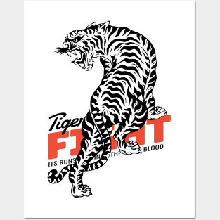 Muay Thai Kickboxing Tiger The Art of Fighting Posters and Art